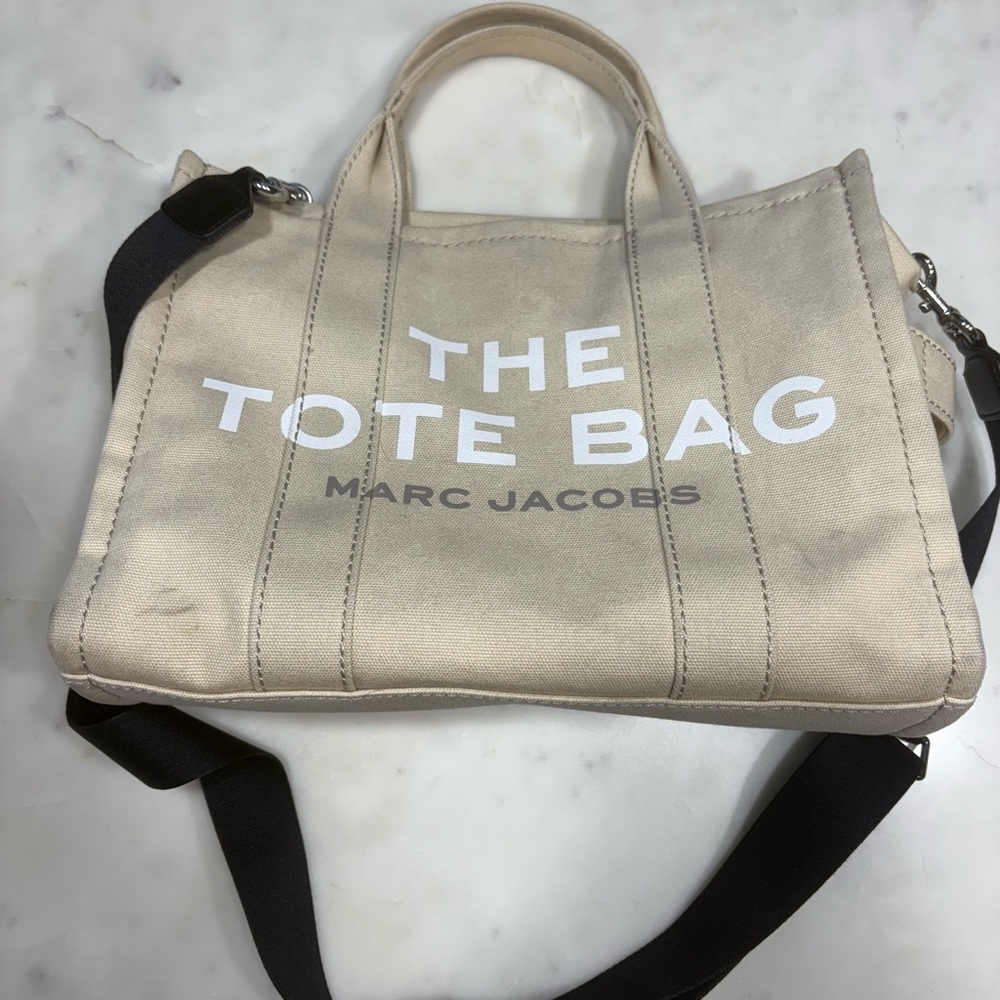 Marc Jacobs Beige and Black Messenger Bag